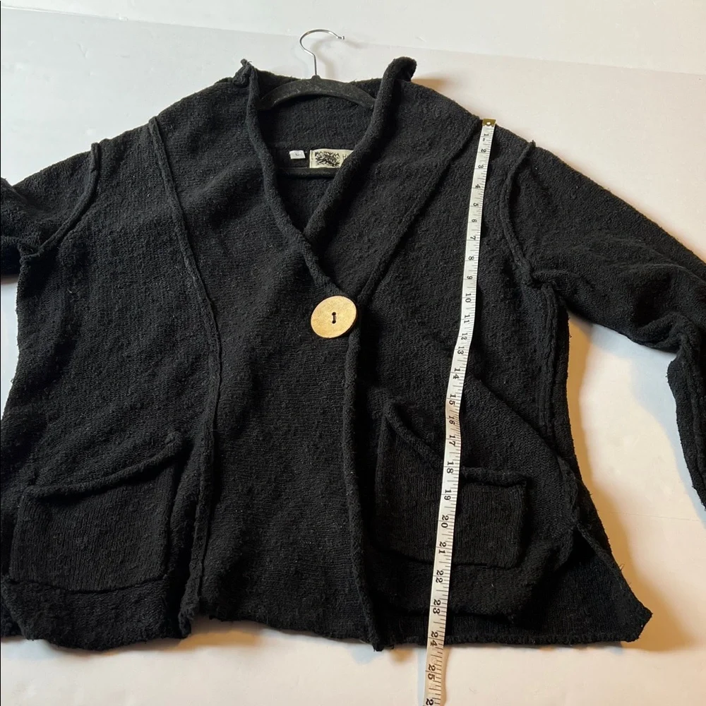 Habitat One Button Cardigan Women’s 100% Cotton Boho Large EUC - Picture 6 of 9
